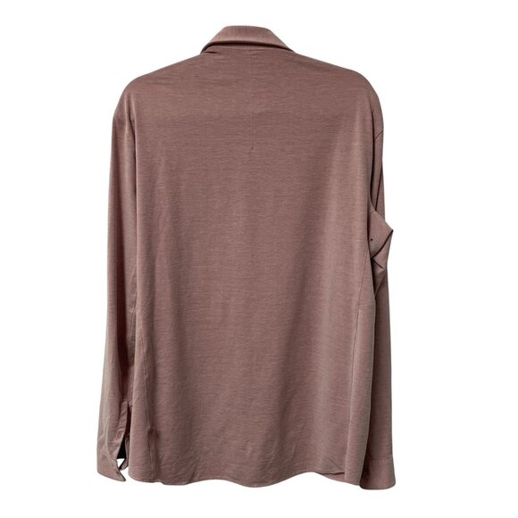 Lululemon Commission Long Sleeve Button Up Shirt Mens XL Performance Brier Rose - Picture 2 of 10